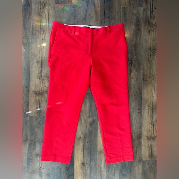 Ann Taylor Pants - Ann Taylor Red Ankle Pants Size 14 Career Preppy Holiday Workwear